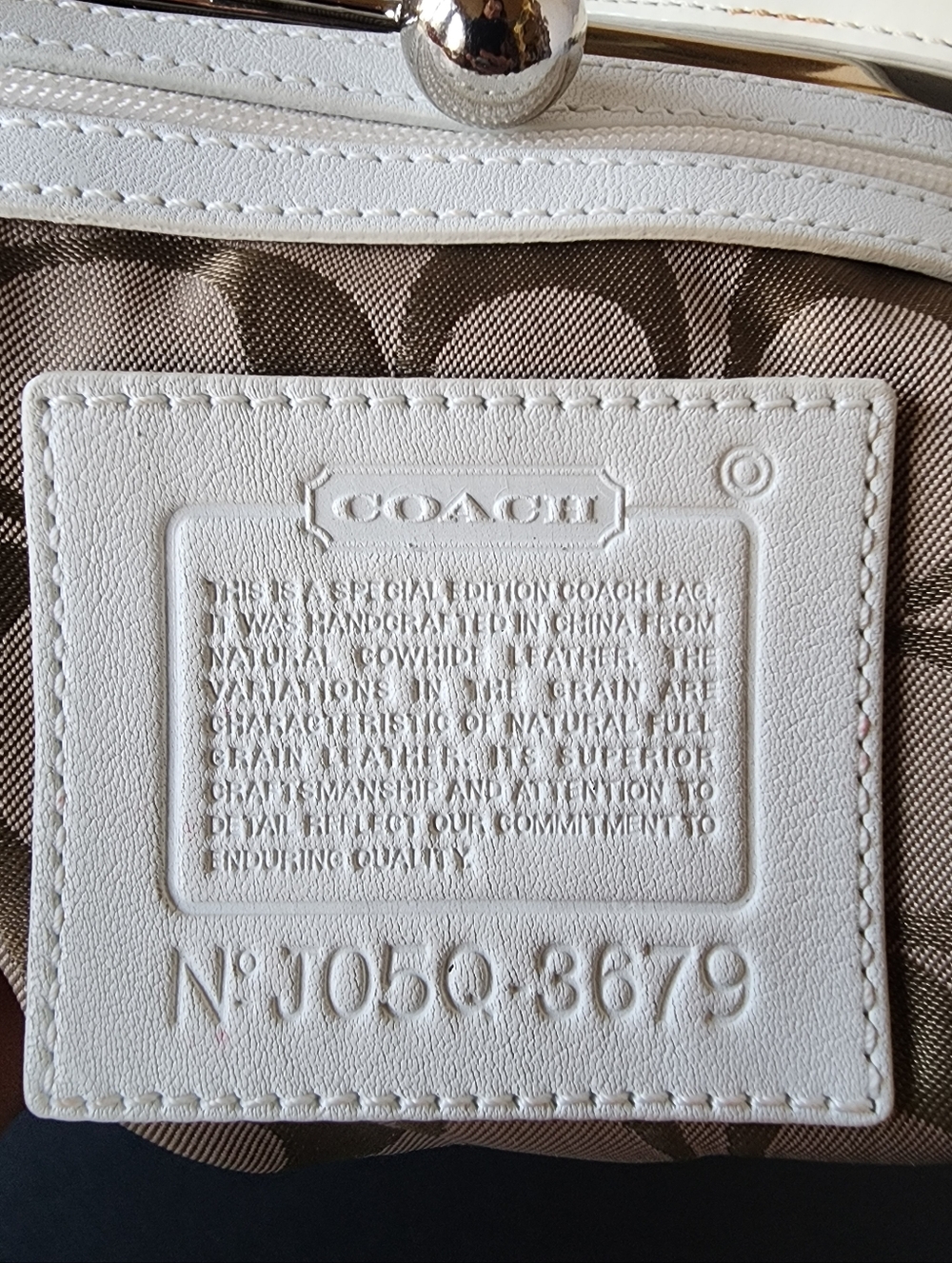 Coach RARE Vintage Special Edition Polka Dot Framed Kisslock Mini Bag, EUC, 2005 - Picture 12 of 14